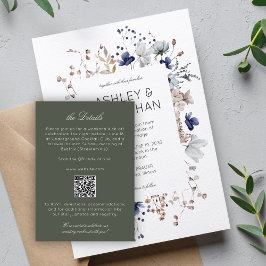 Information om elegant Modern Rustic Wildblomma Br Tilläggskort