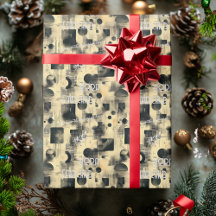 Information om elegant Monochrome Gift Wrap med Si