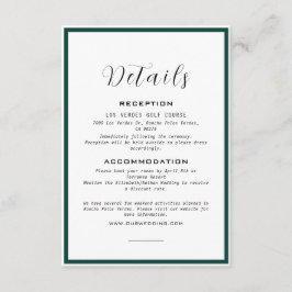 Information om elegant Monogram Emerald Grönt Bröl Tilläggskort
