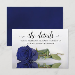 Information om elegant Navy Blue Ro Bröllop - webb Tilläggskort