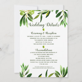 Information om elegant Olive Boho Garden Summer Br Inbjudningar