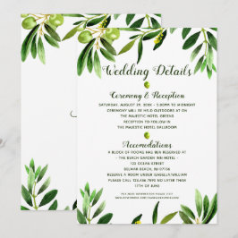Information om elegant Olive Boho Garden Summer Br Inbjudningar
