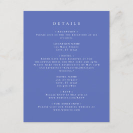 Information om elegant Periwinkle-koordinat Tilläggskort