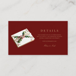 Information om elegant Red jul Decor Bröllop Tilläggskort
