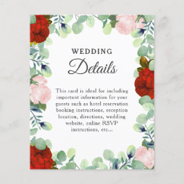 Information om elegant Red Ro Greenery Bröllop