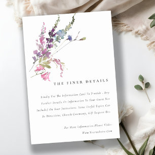 Information om elegant Rosa Botaniskt Blommigt Brö Tilläggskort