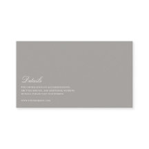 Information om elegant Script White & Grått Bröllo