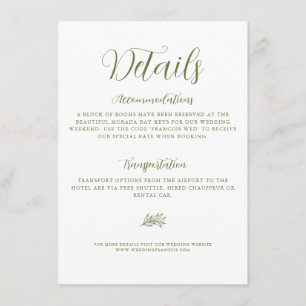 Information om elegant Simple Minimalistic Script Tilläggskort