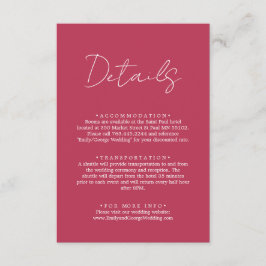 Information om elegant Simple Script Viva Magenta Tilläggskort