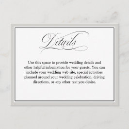 Information om elegant Skript blommar ut i Bröllop Vykort