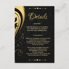 Information om elegant Snyggt Guld Black Deco Bröl Tilläggskort