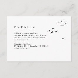 Information om elegant tropiska himlar Bröllop Tilläggskort