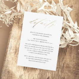 Information om elegant Typografi Bröllop Tilläggskort