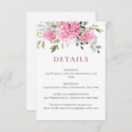Information om elegant Vattenfärgsfärg Rosa Hydran Tilläggskort