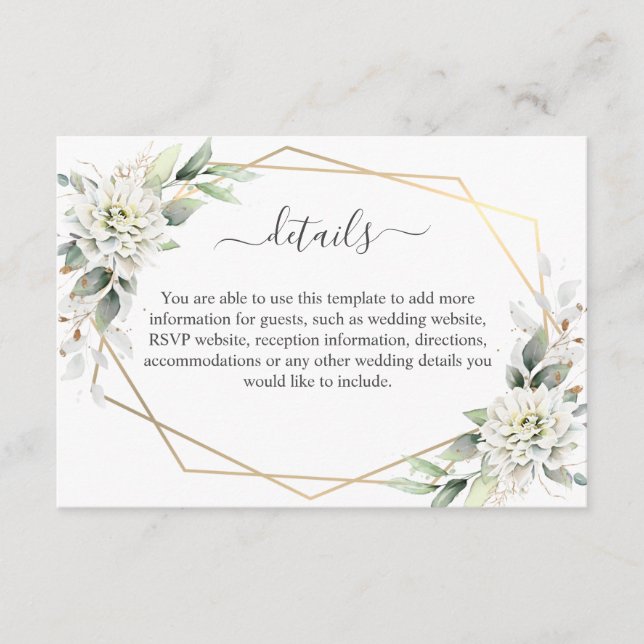 Information om elegant Vattentfärg Dusty Blue Foli Tilläggskort (Framsida)