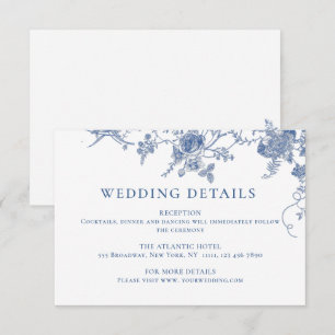 Information om elegant Victorian Blue Blommigt Brö Tilläggskort