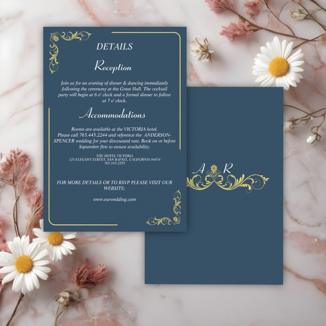 Information om elegant Victorian Bröllop Tilläggskort (Skapare uppladdad)