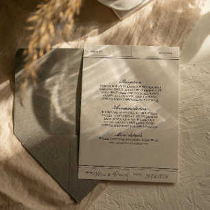Information om elegant Vintage bröllop Tilläggskort