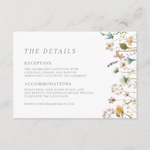 Information om elegant Vintage Pressed Flowers Brö Tilläggskort