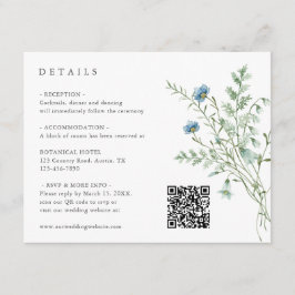 Information om elegant Watercolor Wildblommor Bröl Tilläggskort