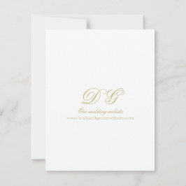 Information om elegant White och Guld Monogram Brö Inbjudningar