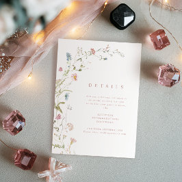 Information om elegant Wildblomma Rustic Boho Bröl Tilläggskort