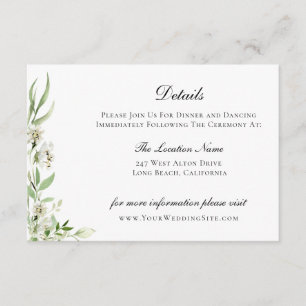 Information om elegant Wildblomme Botanical Bröllo Inbjudningar