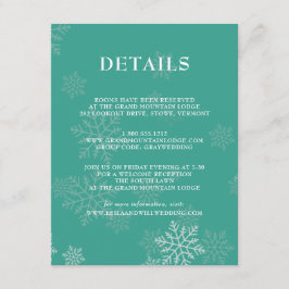 Information om elegant Winter-bröllop Tilläggskort