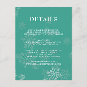 Information om elegant Winter-bröllop Tilläggskort