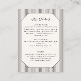 Information om eleganten Formell Classic Bröllop Tilläggskort