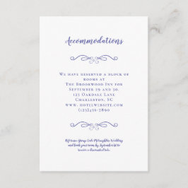 Information om Eleganten Periwinkle Bröllop Tilläggskort