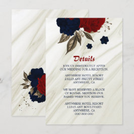 Information om elegantens flotta och röda blommor tilläggskort