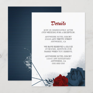 Information om elegantens flotta och röda blommor tilläggskort