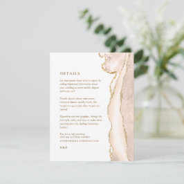 Information om Elfenbenskusten elegant Guld Bröllo Tilläggskort