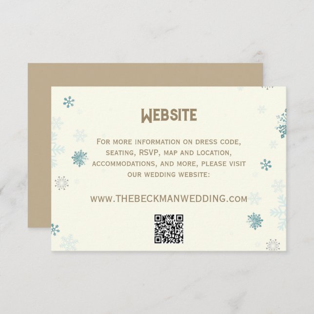 Information om elfenbenssmunsmummel Vinter Wonderl Tilläggskort (Fram/baksida)