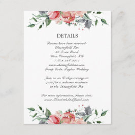 Information om Elizabeth Rosa Flowers Calligraphy Tilläggskort