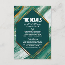 Information om Emerald Guld Abstrakt Agate Marble  Tilläggskort