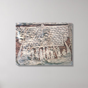 Information om en bild-sten som avger en Viking Canvastryck