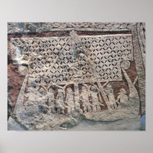 Information om en bild-sten som avger en Viking Poster