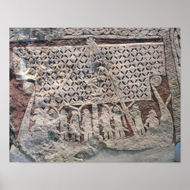 Information om en bild-sten som avger en Viking Poster (Framsidan)