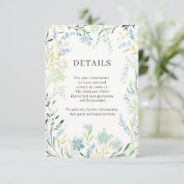 Information om engelska Meadow Flower Bröllop Tilläggskort