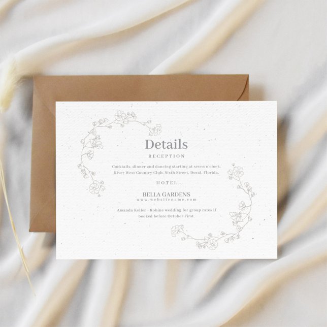 Information om enkel Blommigt av Elegant Tilläggskort (Skapare uppladdad)