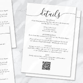 Information om enkel Bröllop-Elegant i klassiskt s Tilläggskort