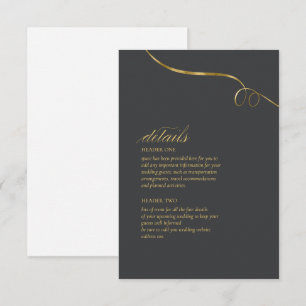 Information om enkel Elegance Bröllop, kol-ID1022 Tilläggskort