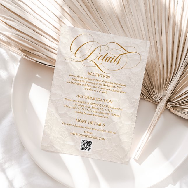 Information om enkel Elegant Blommigt i Elfenbensk Tilläggskort (Skapare uppladdad)