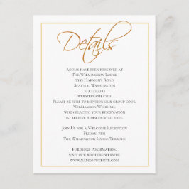 Information om enkel Grönt för Gult Bröllop Tilläggskort