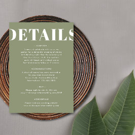 Information om enkel Grönt med fetstil och modernt Tilläggskort