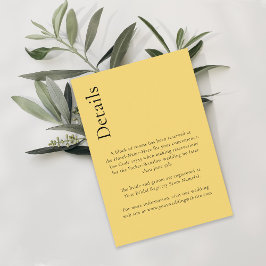 Information om enkel minimal Citrus-Gult för Lemon Tilläggskort