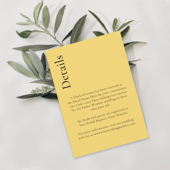 Information om enkel minimal Citrus-Gult för Lemon Tilläggskort (Skapare uppladdad)