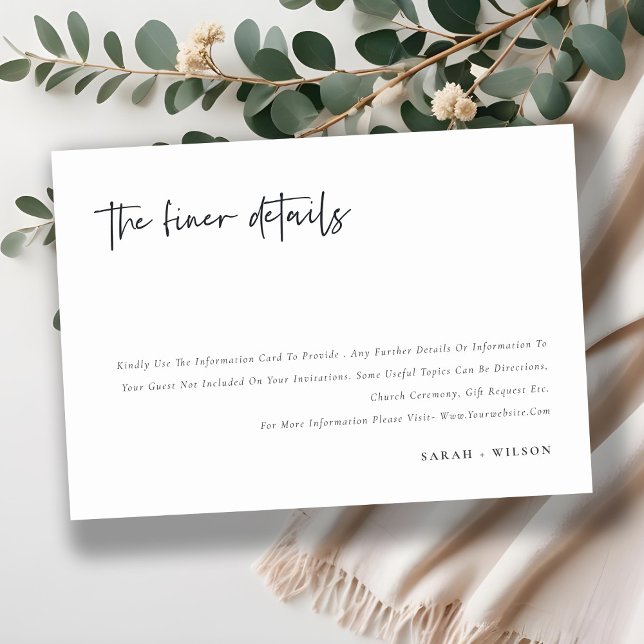 Information om enkel minimal skriptkalligrafi Bröl Tilläggskort (Skapare uppladdad)